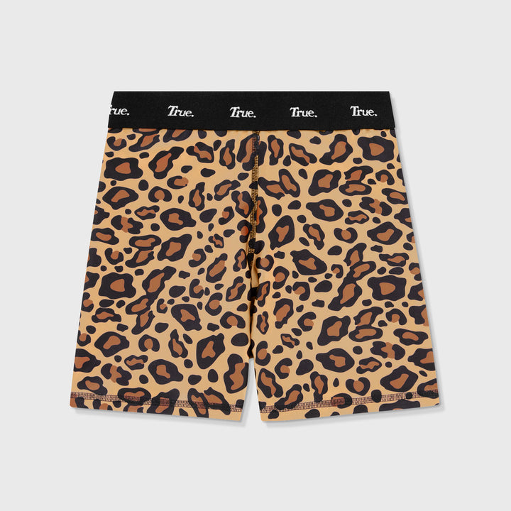 Animal Print Active Elastic Mini Biker - Cheetah