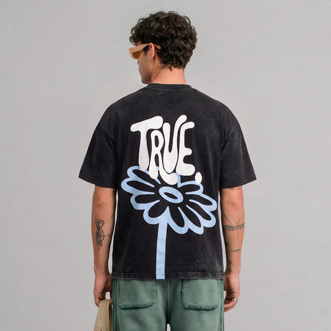 Bloom Boxy T-Shirt - Washed Black