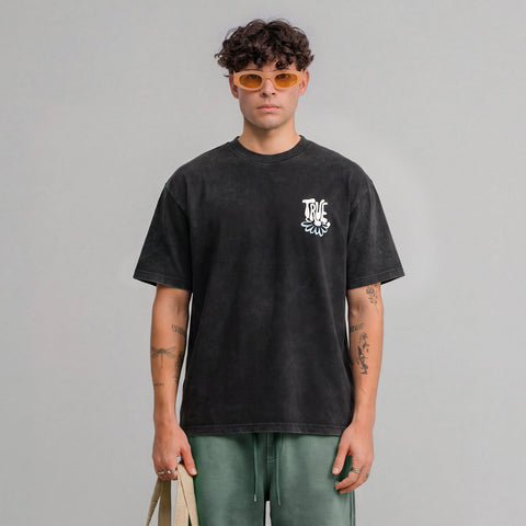 Bloom Boxy T-Shirt - Washed Black