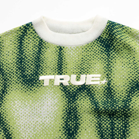 Blurred Knit Pullover - Green