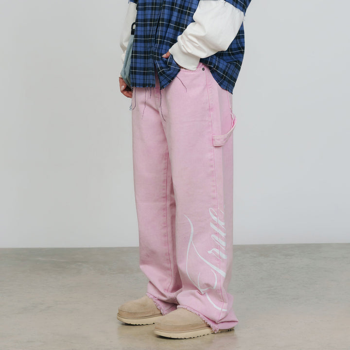 Blush Mid-Rise Pants - Pink
