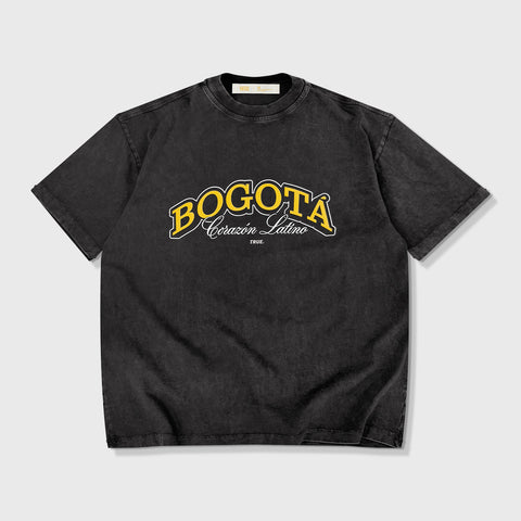 Bogota Latin Heart T-Shirt - Washed Black