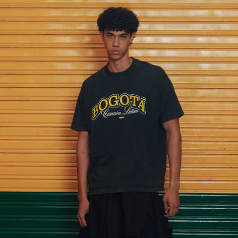 Bogota Latin Heart T-Shirt - Washed Black