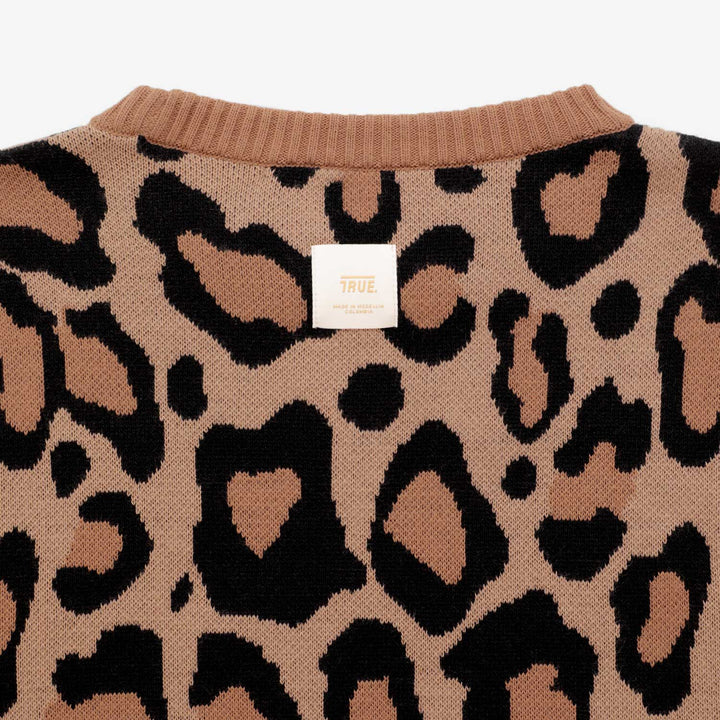 Animal Print Knit Pullover - Cheetah