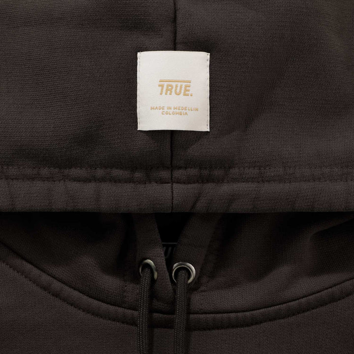 Hoodie Box Fit Curvy Logo - Café