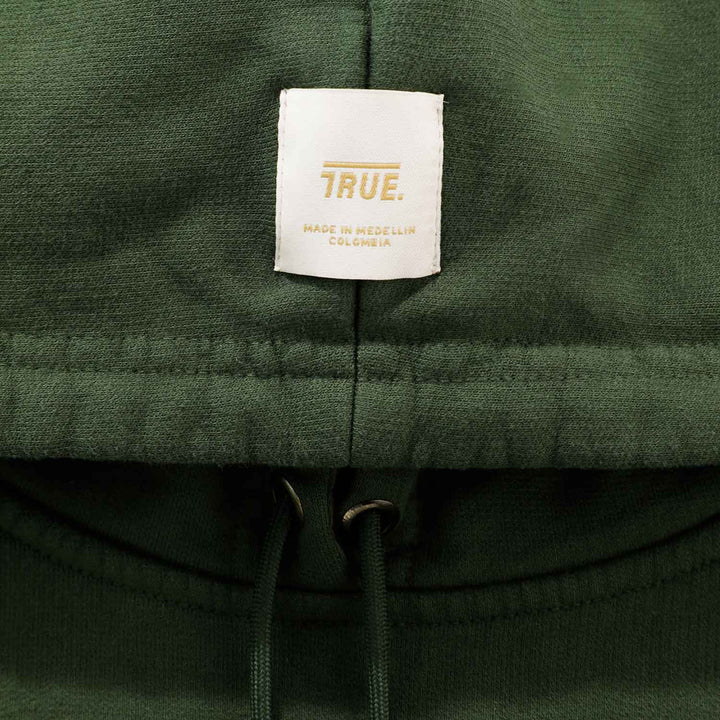 Hoodie Box Fit Curvy Logo - Verde Militar