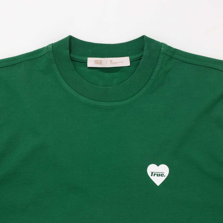 Playera Box Fit Corazón - Verde