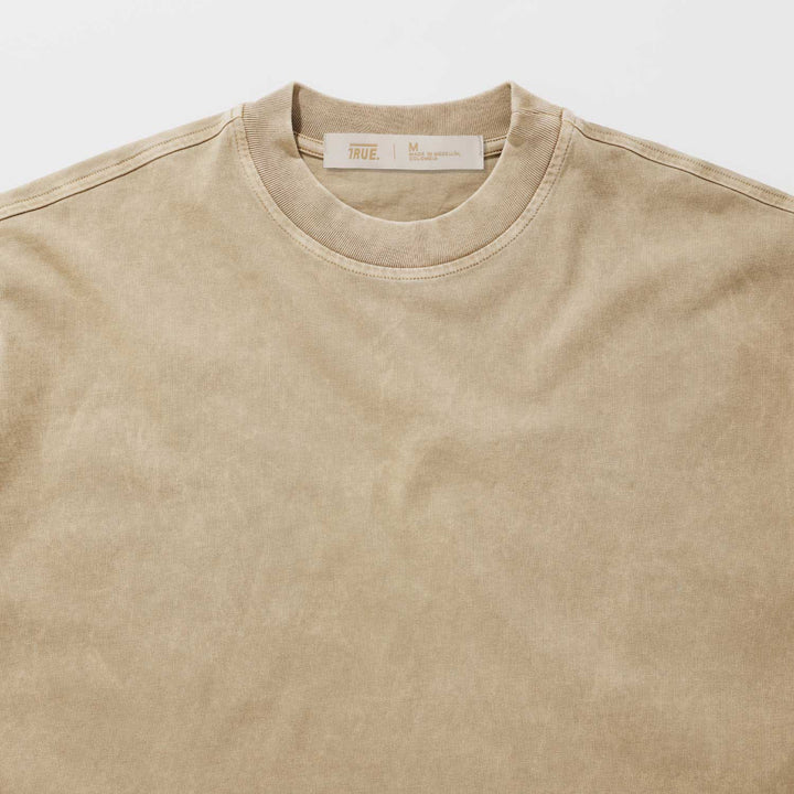 Playera Oversized Lavado - Camel