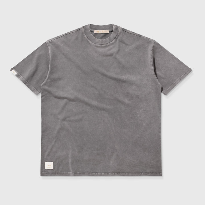 Playera Oversized Lavado - Gris Claro