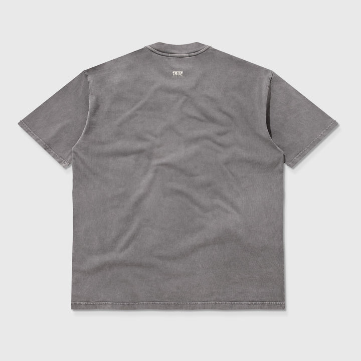 Playera Oversized Lavado - Gris Claro