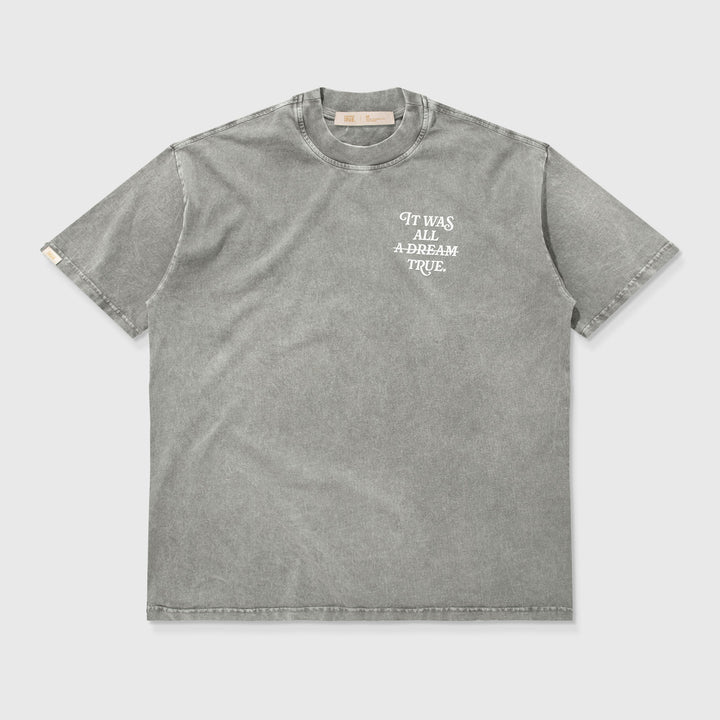 Playera Washed Oversized Dream - Gris