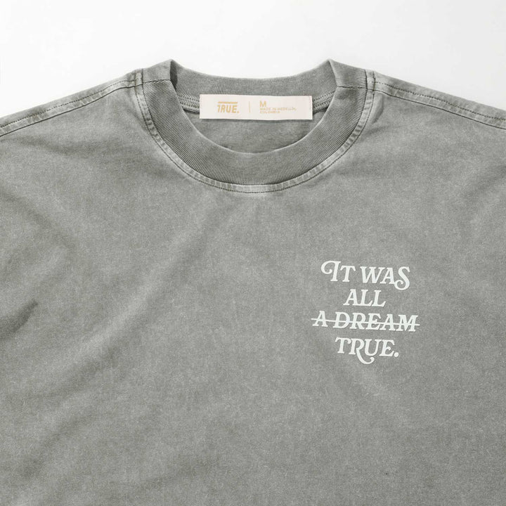 Playera Washed Oversized Dream - Gris