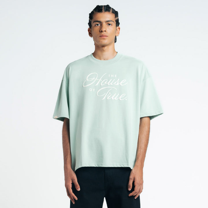 Playera Box Fit The House Of True - Menta