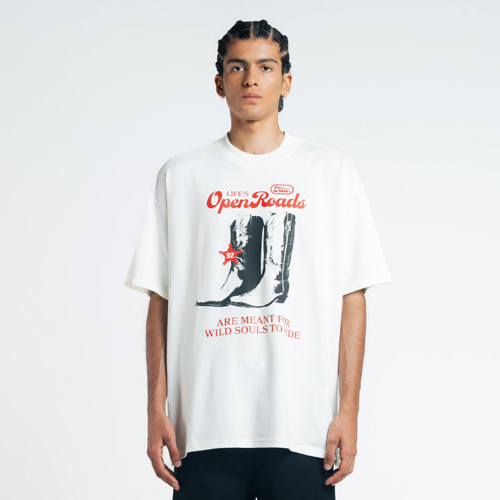 Playera Oversized Freedom - Crema