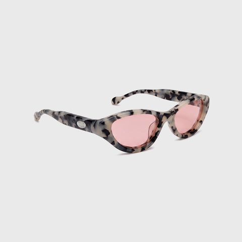 Cat-Eye Sunglasses - Black & White