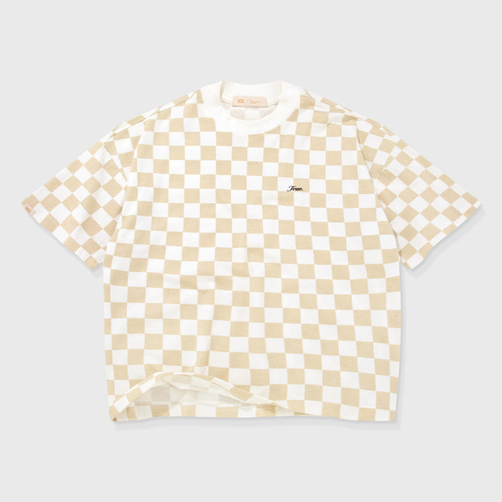 Chess Box Fit T-Shirt - Cream