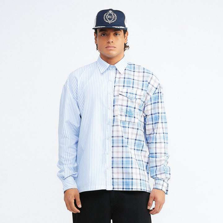 College Striped Shirt - Blue