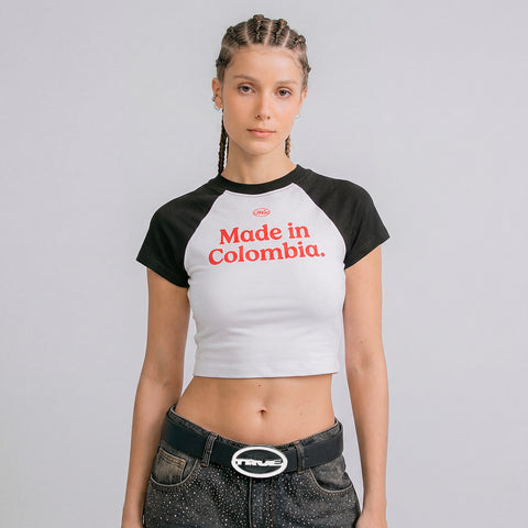 Colombia Baby Tee - Black