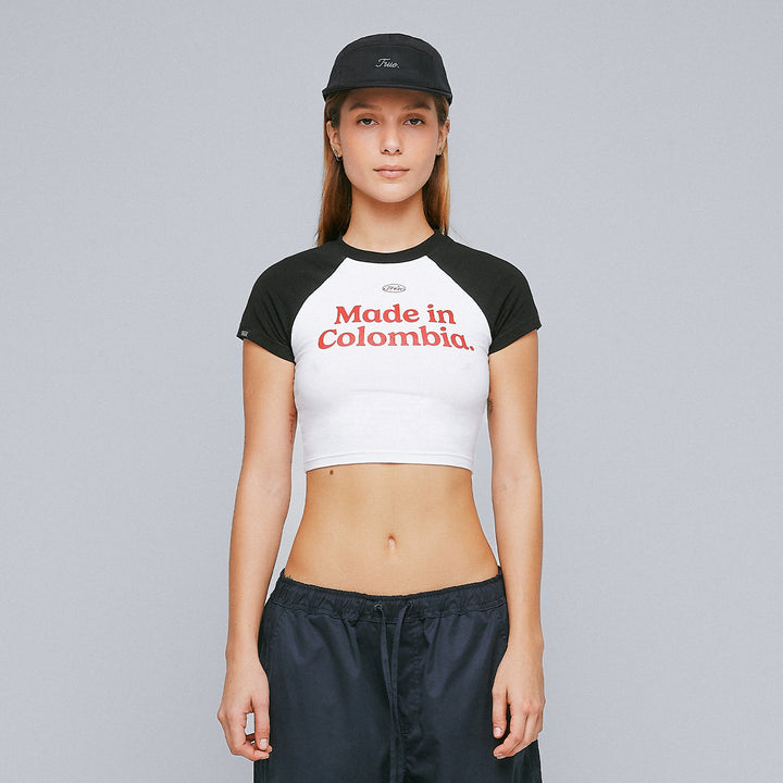 Colombia Baby Tee - Black