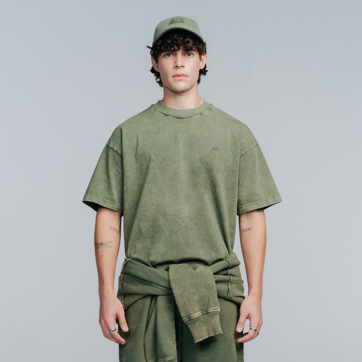 Core Boxy Tee - Military Green