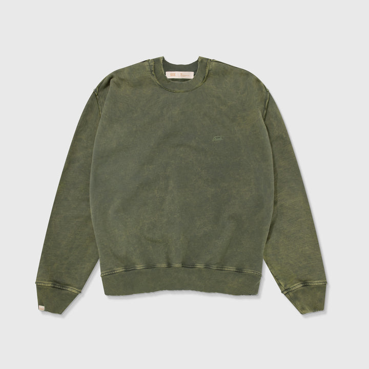 Core Washed Pullover - Military Green