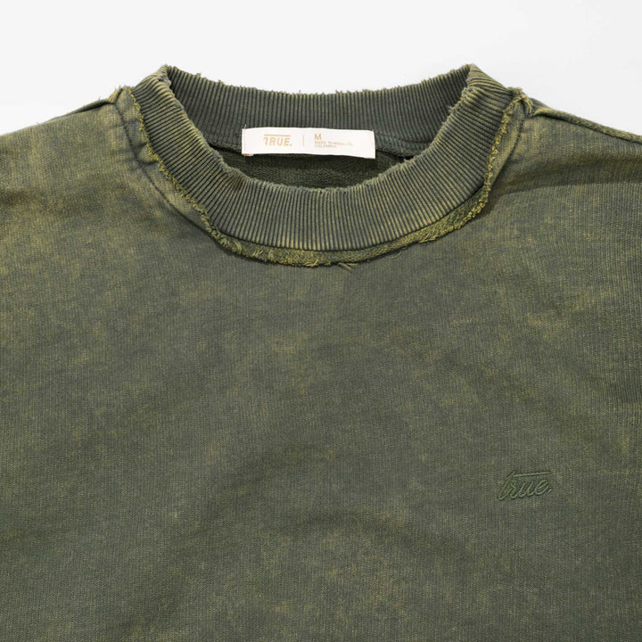 Core Washed Pullover - Military Green