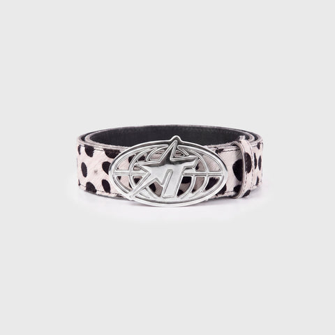 Cow Texture Belt - Black/White