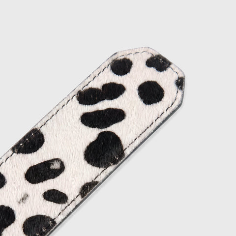 Cow Texture Belt - Black/White