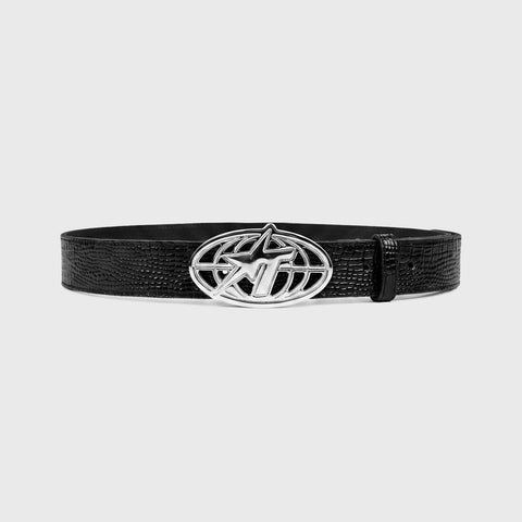 Croc Texture Belt - Black