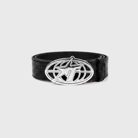 Croc Texture Belt - Black