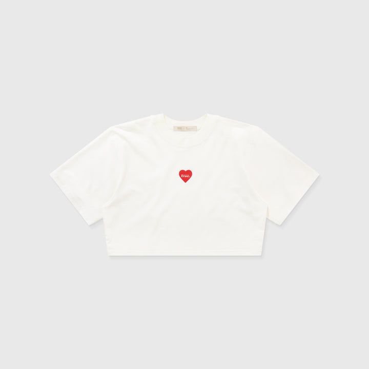 Crop top Corazón - Crema