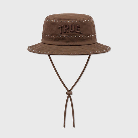 Crystal Worn Fisher Hat - Brown