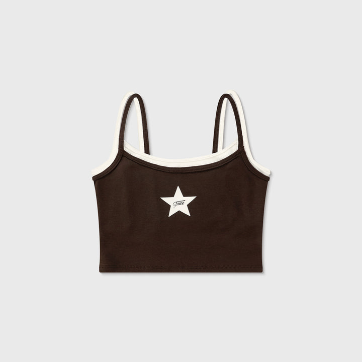 Double-Layer Star Top - Brown
