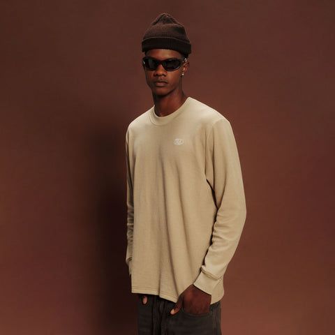 Daily Crewneck LS T-Shirt - Sand