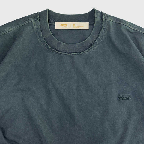 Daily Washed Boxy Tee - Deep Blue