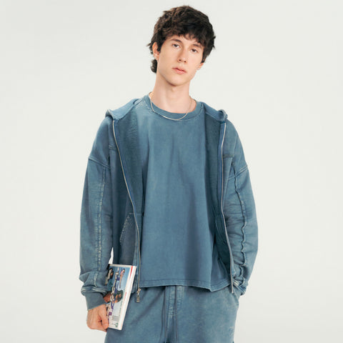 Daily Washed Boxy Tee - Deep Blue