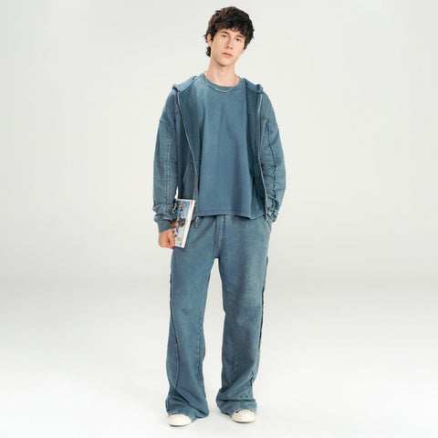 Daily Washed Boxy Tee - Deep Blue