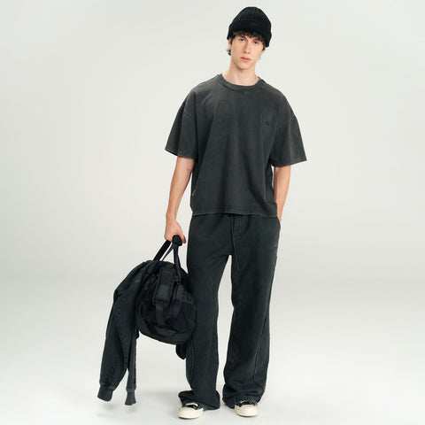 Daily Washed Sweatpants - Black