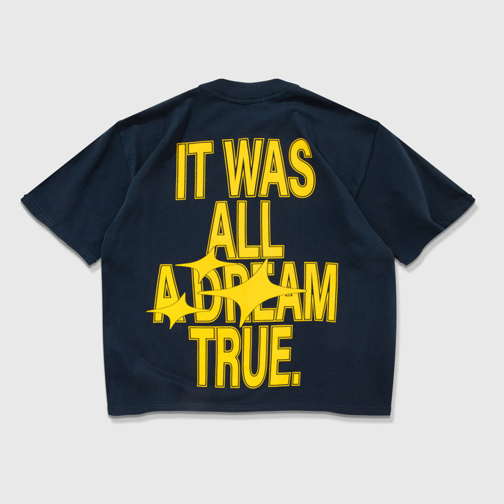 Dreams Boxy Tee - Navy Blue