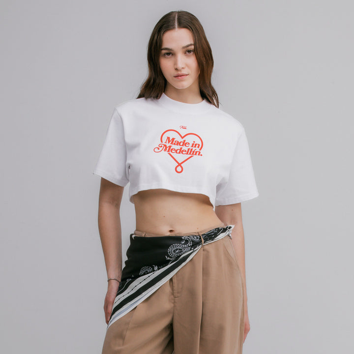 Medellín Crop Top - White