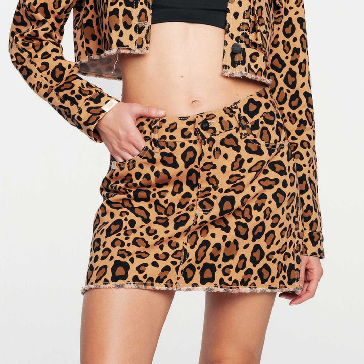 Animal Print Skirt - Cheetah