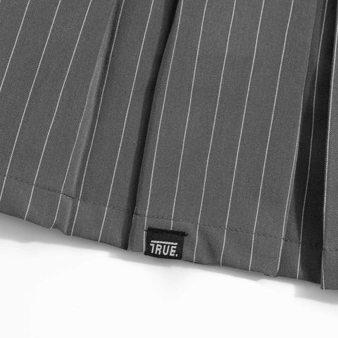 Finish Line Pinstripe Mini Skirt - Gray