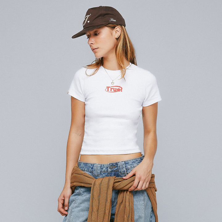 Fitted Ribbed Top - White