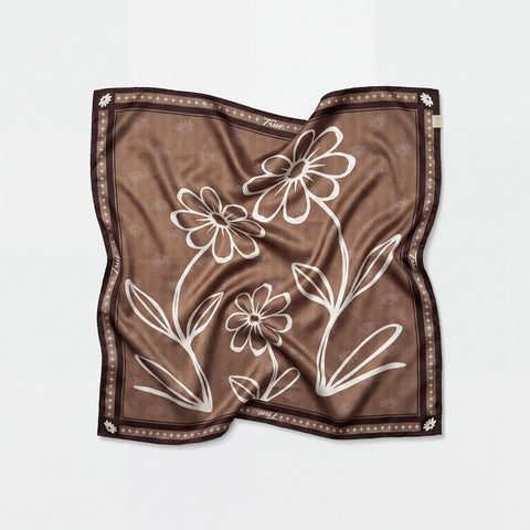 Flowers Bandana - Beige