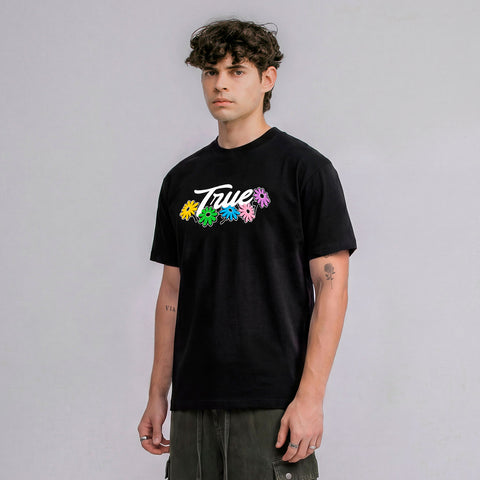 Flowers Logo T-Shirt - Black