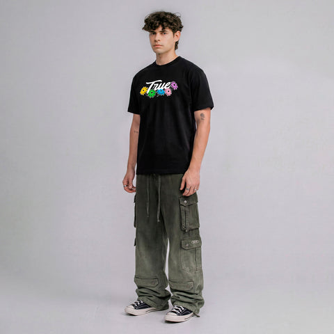 Flowers Logo T-Shirt - Black