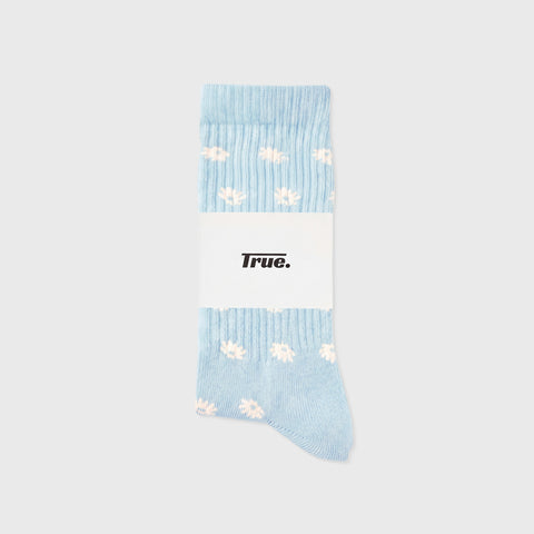 Flowers Socks - Baby Blue