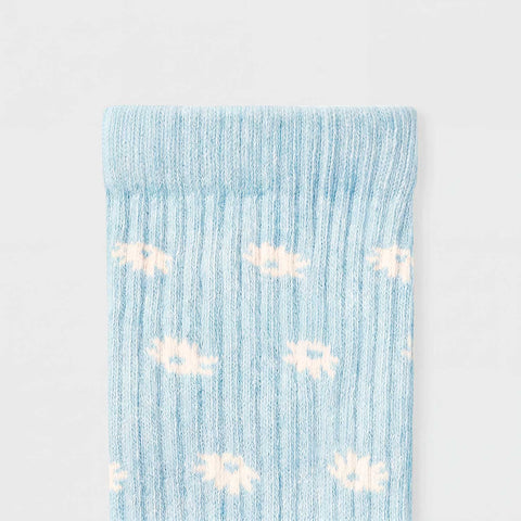 Flowers Socks - Baby Blue