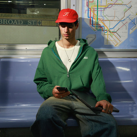 Forest Zipper Hoodie - Green