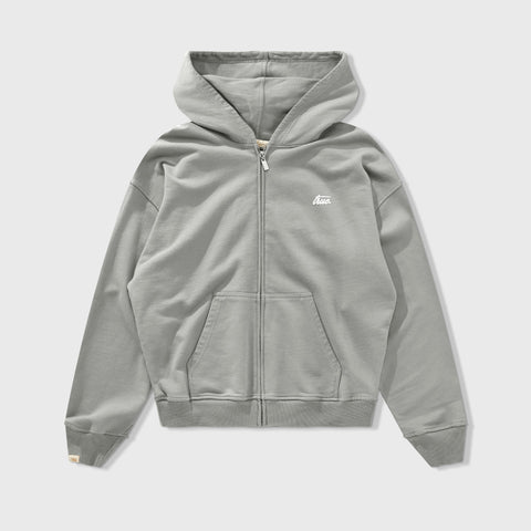 Forest Zipper Hoodie - Light Gray